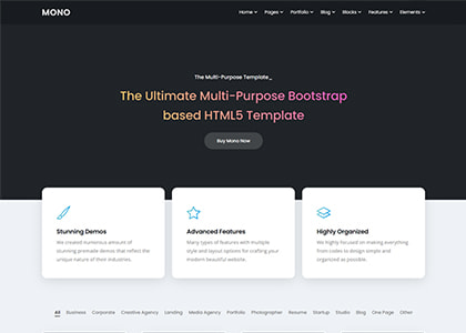 Mono - Multipurpose HTML5 Template
